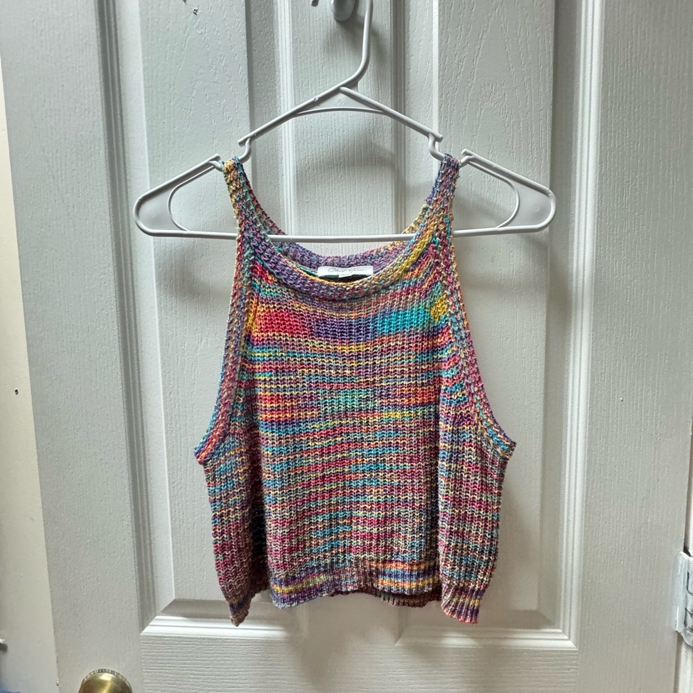 Multicolor Knit Women's Tank Top